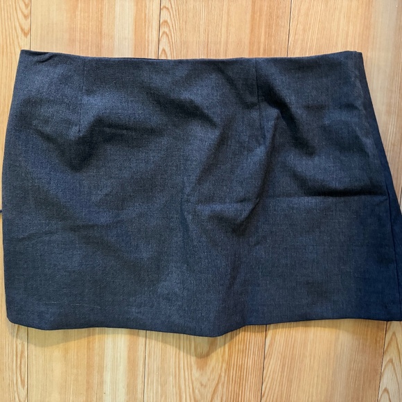 Asos Bershka bow front pleated tailored mini skirt in gray size M - Picture 5 of 6